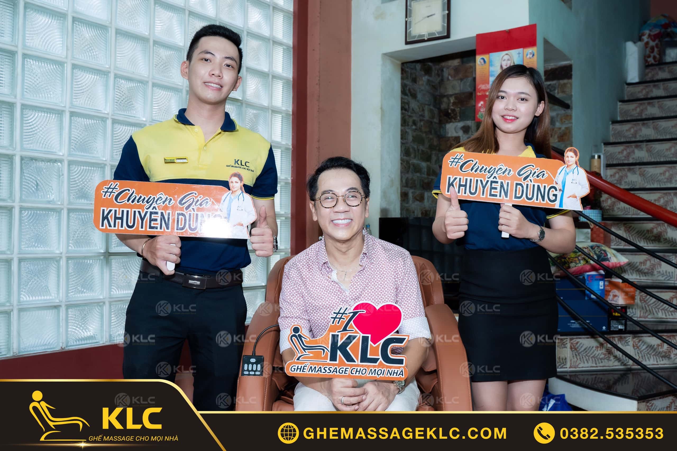 NSƯT Thành Lộc đã tin tưởng lựa chọn ghế massage KLC để sống vui - sống khỏe