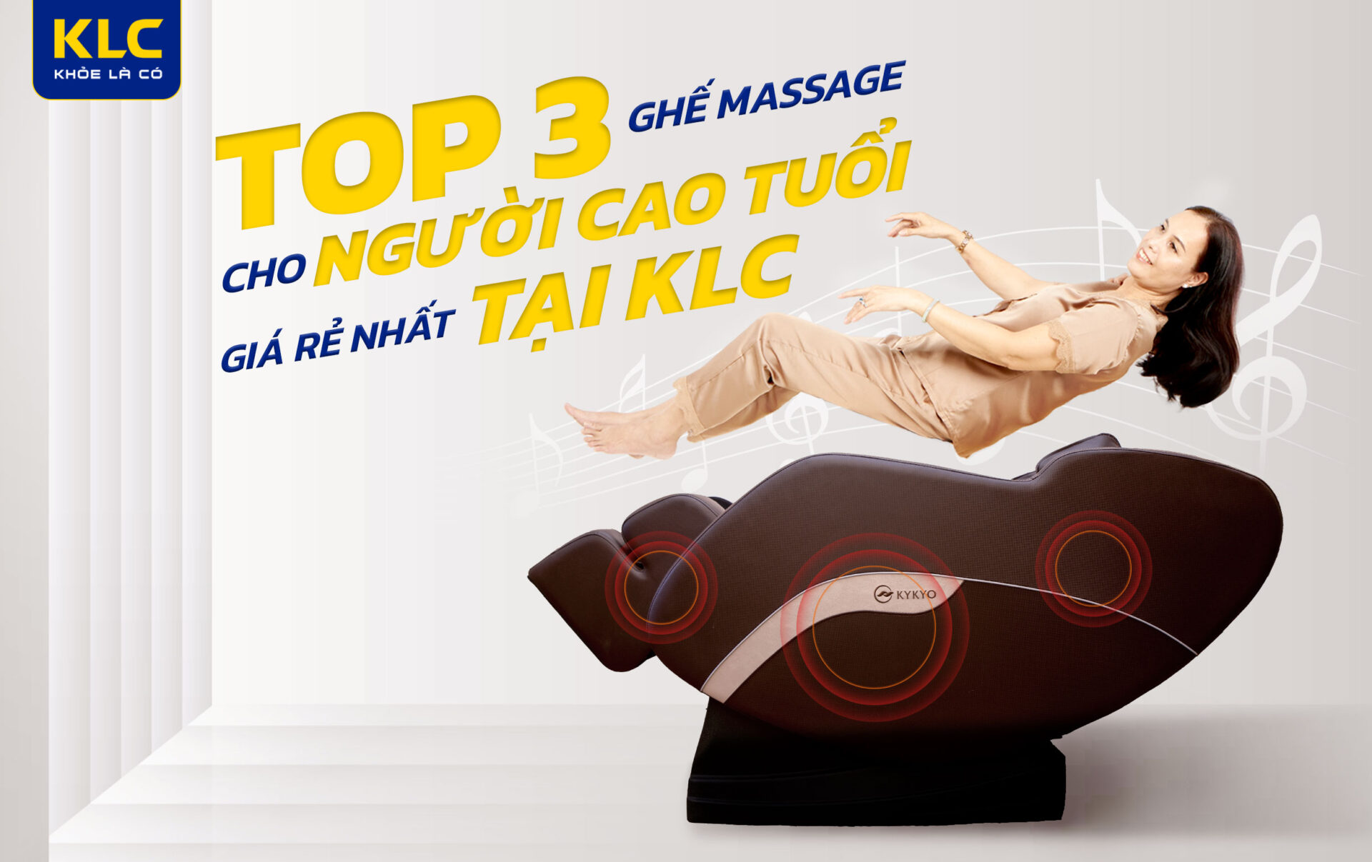 Top 3 Ghế Massage Cho Người Cao Tuổi Giá Rẻ Nhất Klc