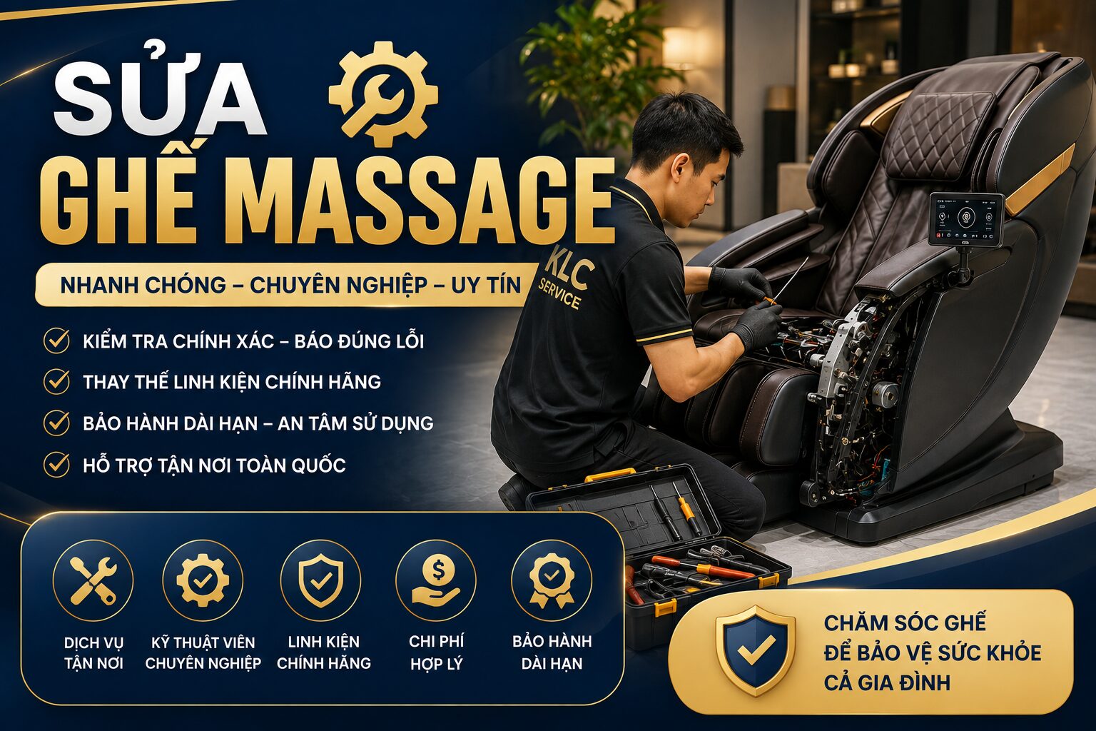 Sửa Ghế Massage: Nguyên Nhân, Dấu Hiệu Hư Hỏng, Chi Phí Và Kinh Nghiệm Sửa Chữa