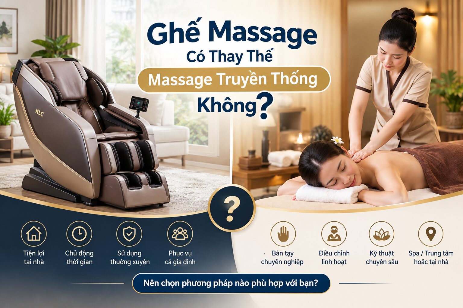 Ghế Massage Có Thay Thế Massage Truyền Thống Không? So Sánh Chi Tiết