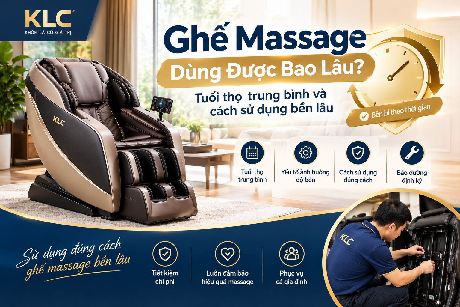 Ghế Massage Dùng Được Bao Lâu? Tuổi Thọ Trung Bình Và Cách Sử Dụng Bền Lâu